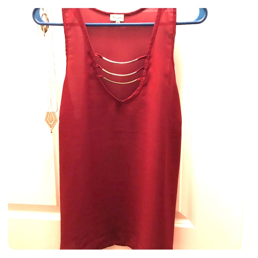 Dark Red sleeveless top ❤️💄👠